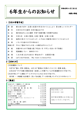 R８ お知らせ　5月.pdfの1ページ目のサムネイル